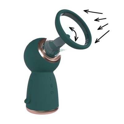 Exquise - Oplaadbare Vulva- en Borstpomp - Bosgroen