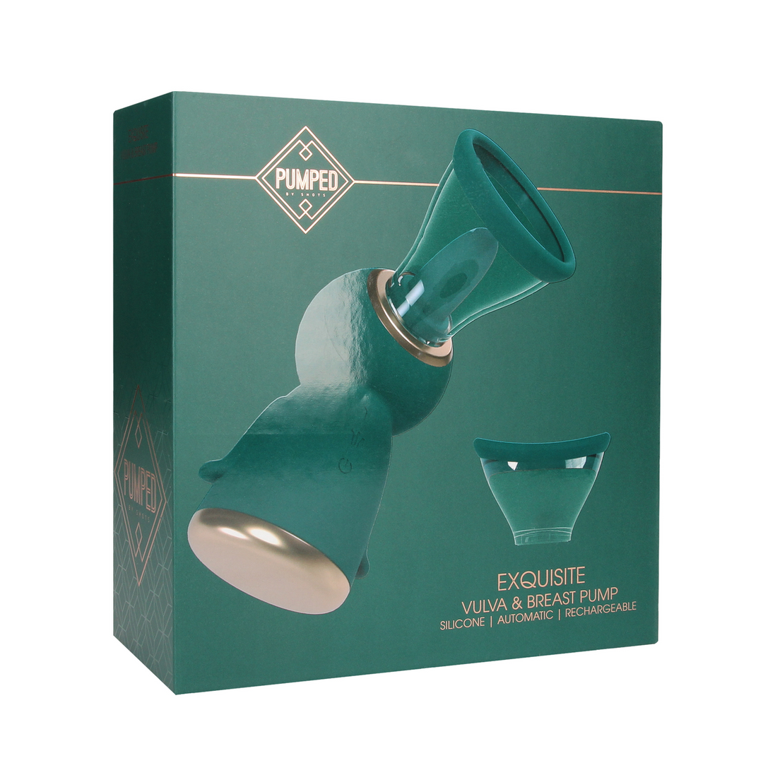 Exquise – Oplaadbare Vulva- en Borstpomp – Bosgroen
