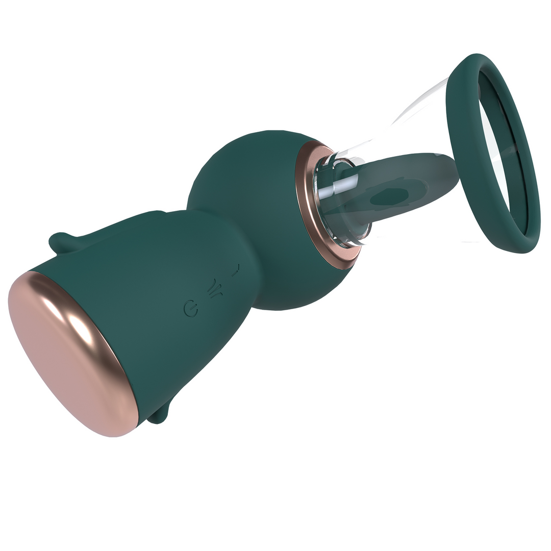 Exquise – Oplaadbare Vulva- en Borstpomp – Bosgroen