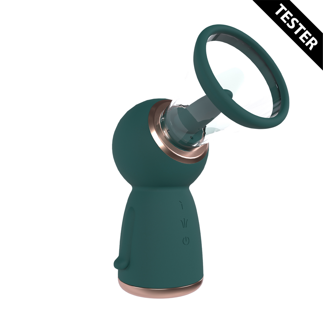 Exquisite – Oplaadbare Vulva- en Borstpomp – Bosgroen – Tester