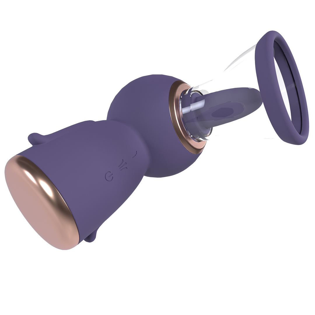 Exquisite – Oplaadbare Vulva en Borst Pomp – Paars