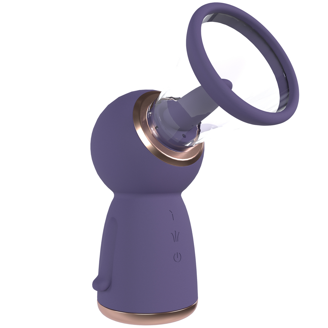 Exquisite – Oplaadbare Vulva en Borst Pomp – Paars
