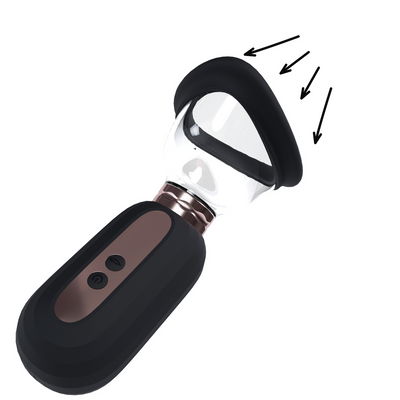 Dazzling - Oplaadbare Vulva en Borst Pomp - Zwart