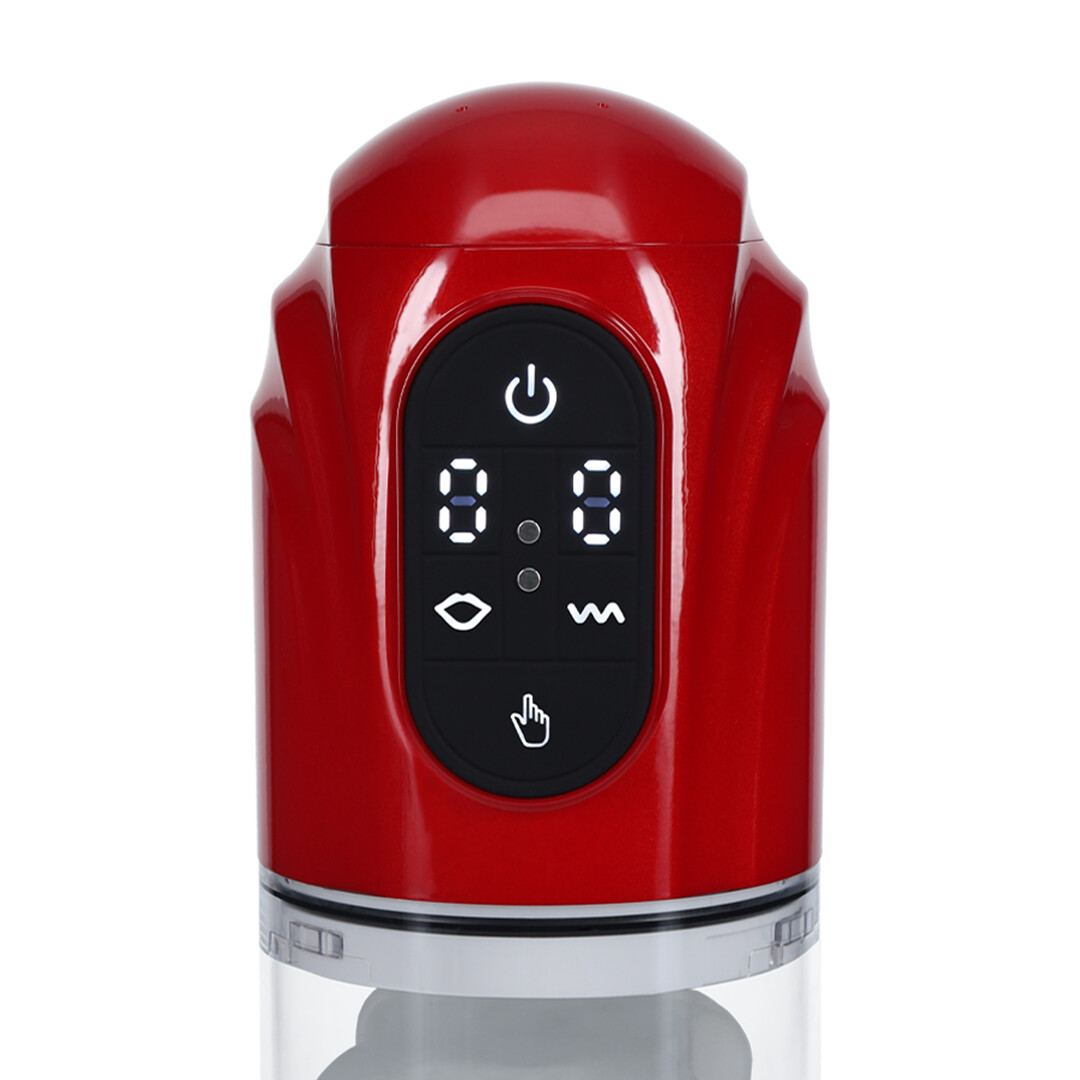 TechnoThrust – Automatische Waterdichte Masturbator Pomp – Metallic Rood