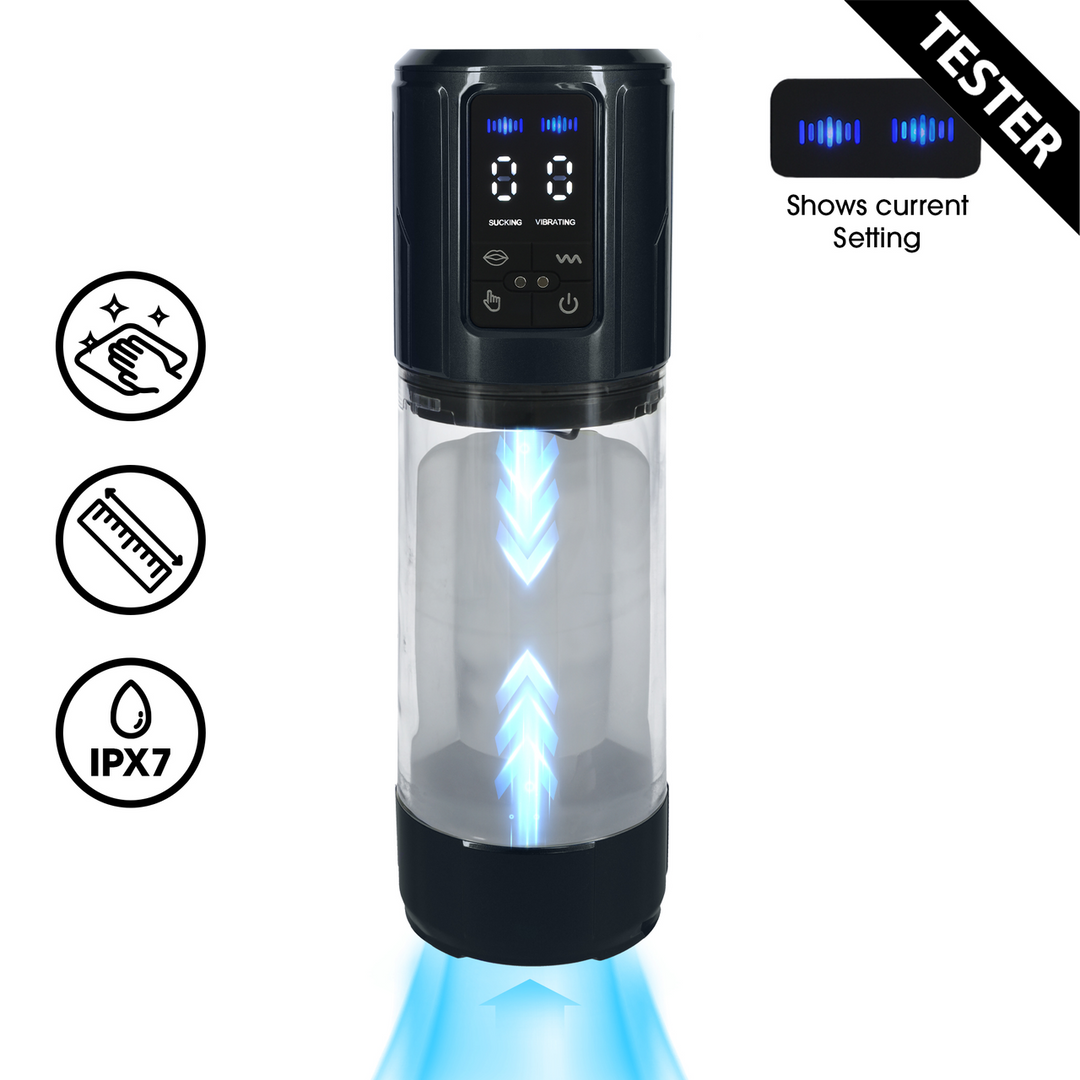 UltraLift – Automatische Waterdichte Masturbator Pomp – Gun Metal – Tester