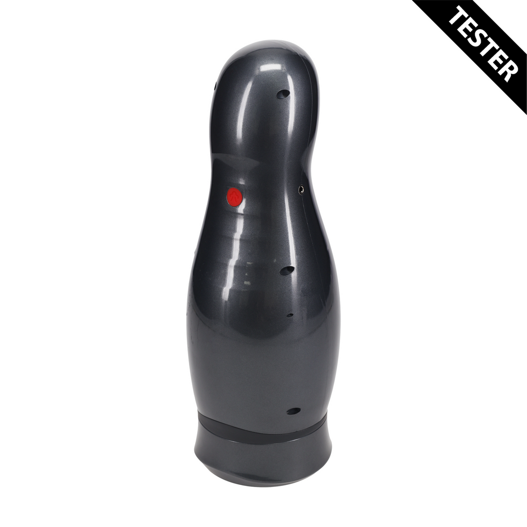 Virtuo – Suction and Vibration Masturbator Pump with Phone Attachment – Gun Metal – Tester