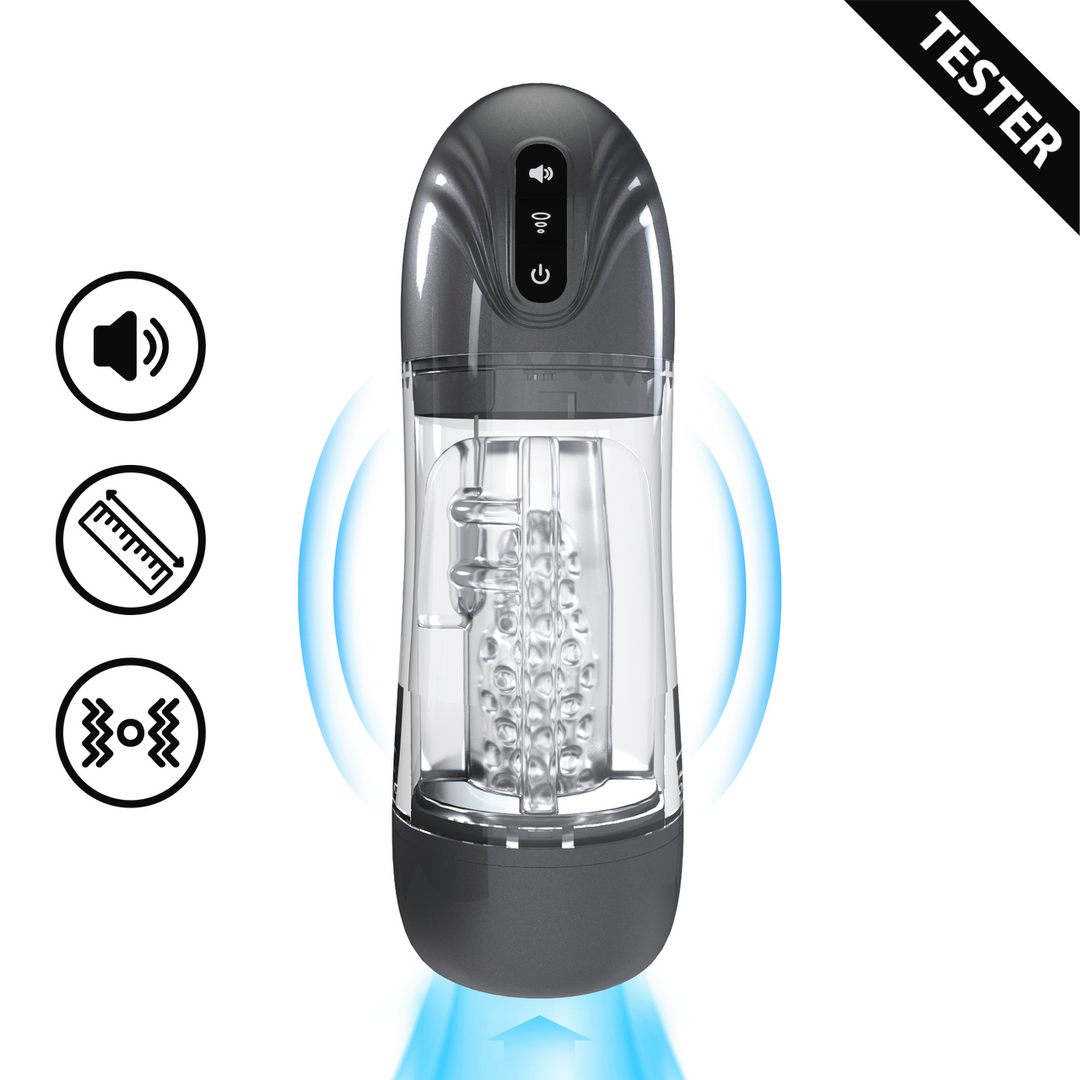 SonicPull – Suction and Vibration Masturbator Pump – Multimedia Enhanced – Gun Metal – Tester