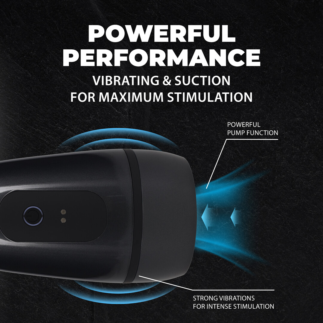 Pulsar – Negative Pressure Suction and Vibration Masturbator Pump – Gun Metal