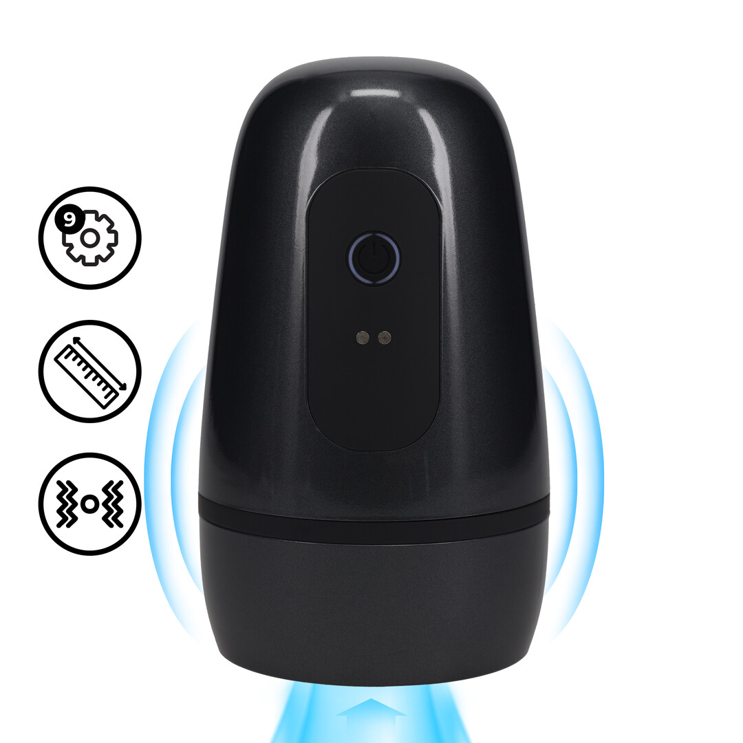 Pulsar – Negative Pressure Suction and Vibration Masturbator Pump – Gun Metal