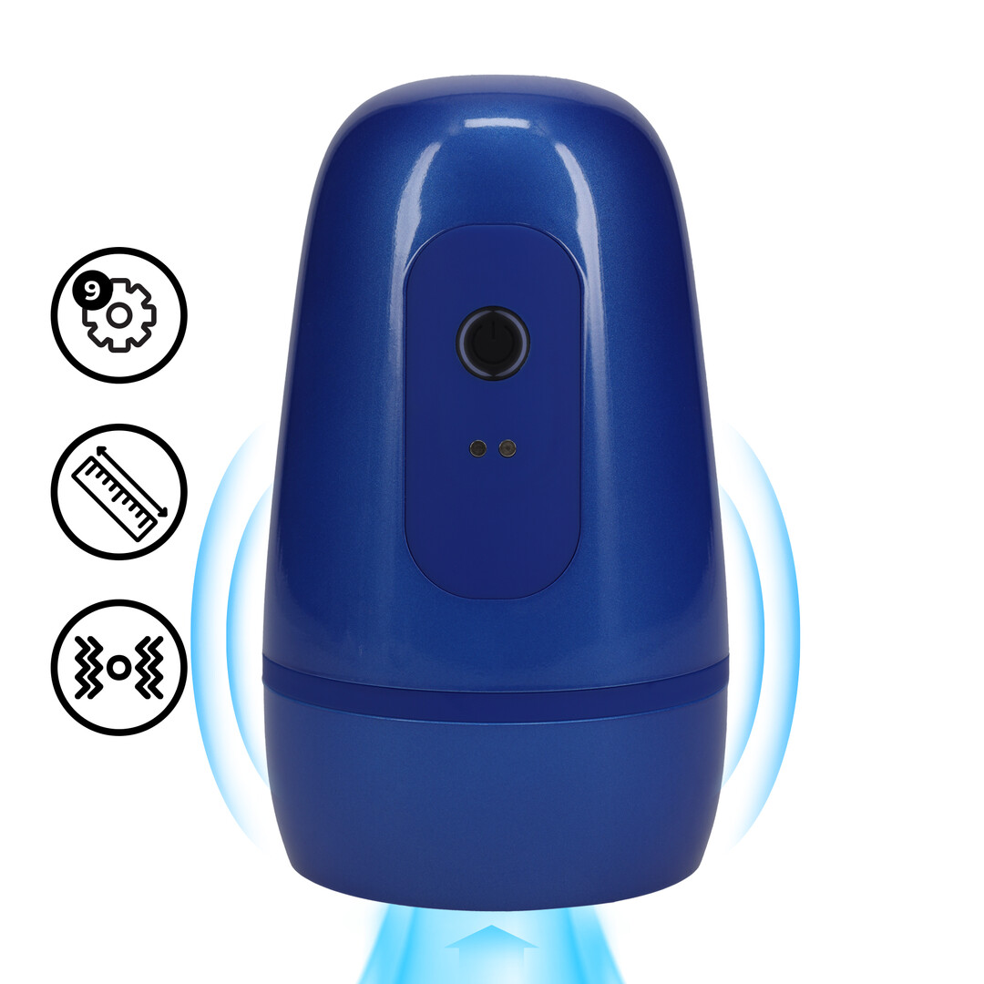 Pulsar – Negative Pressure Suction and Vibration Masturbator Pump – Metallic Blue