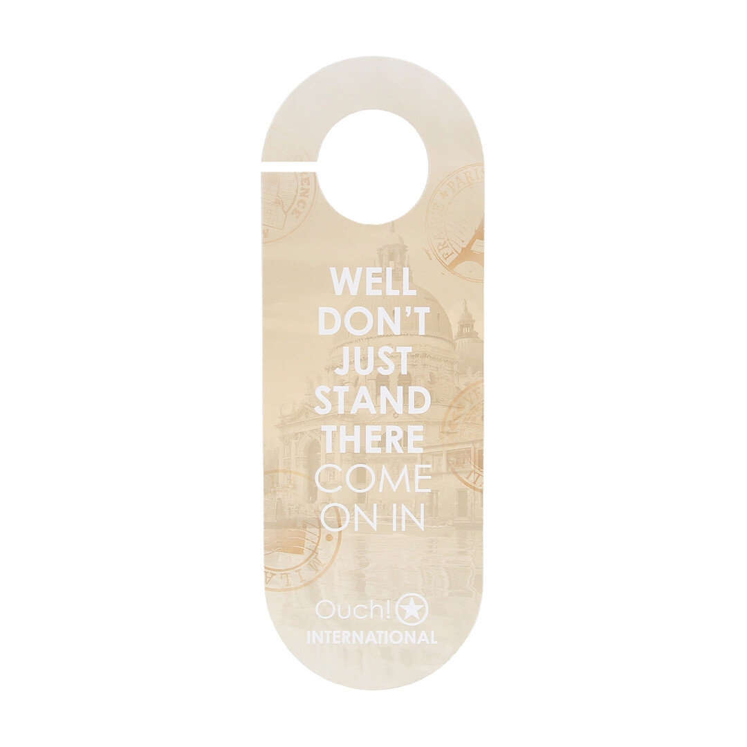 Door Hanger – International by Ouch!