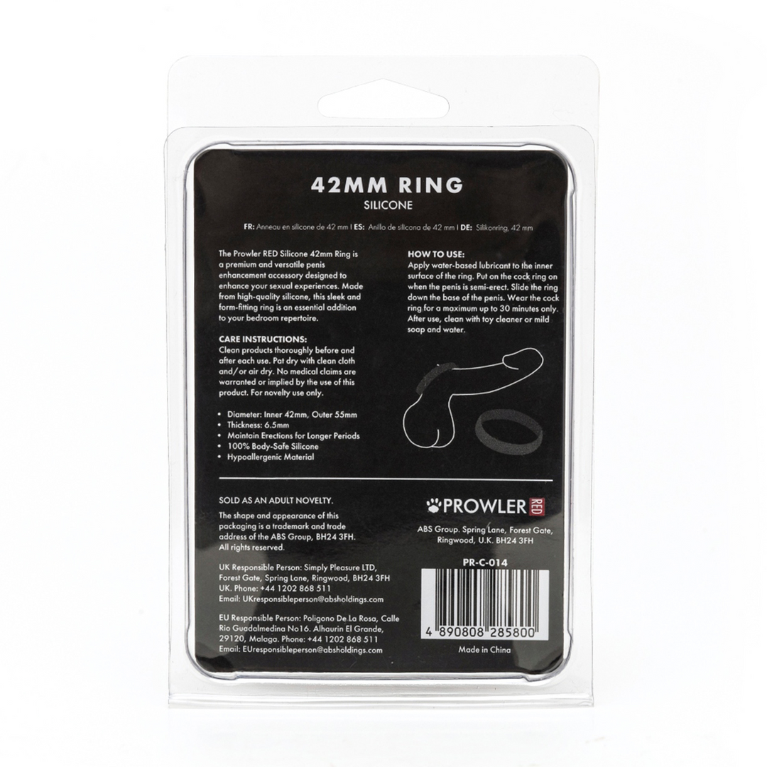 Silicone 42mm Ring – Zwart