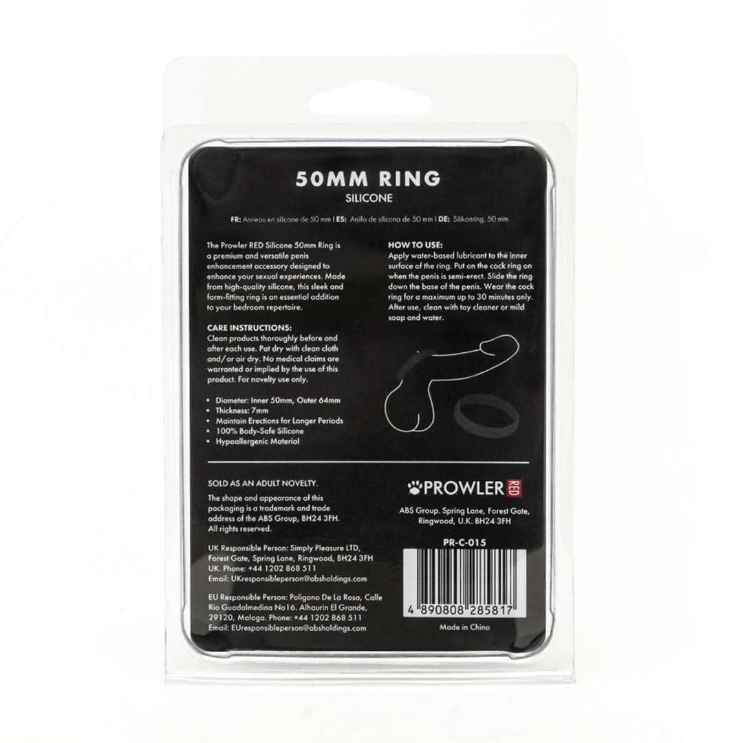 Silicone 50mm Ring – Zwart