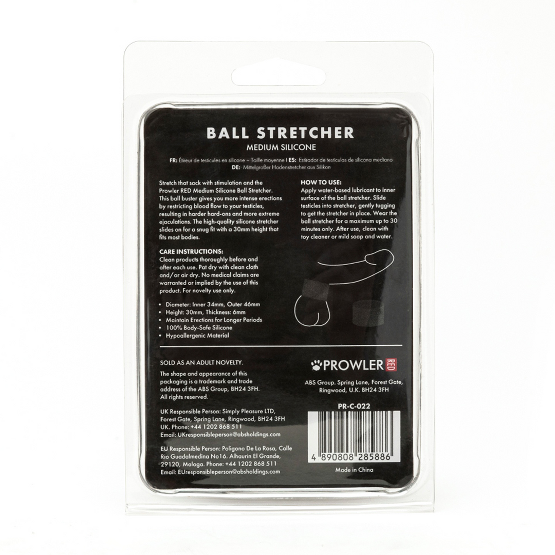 Silicone Ball Stretcher – Medium – Zwart