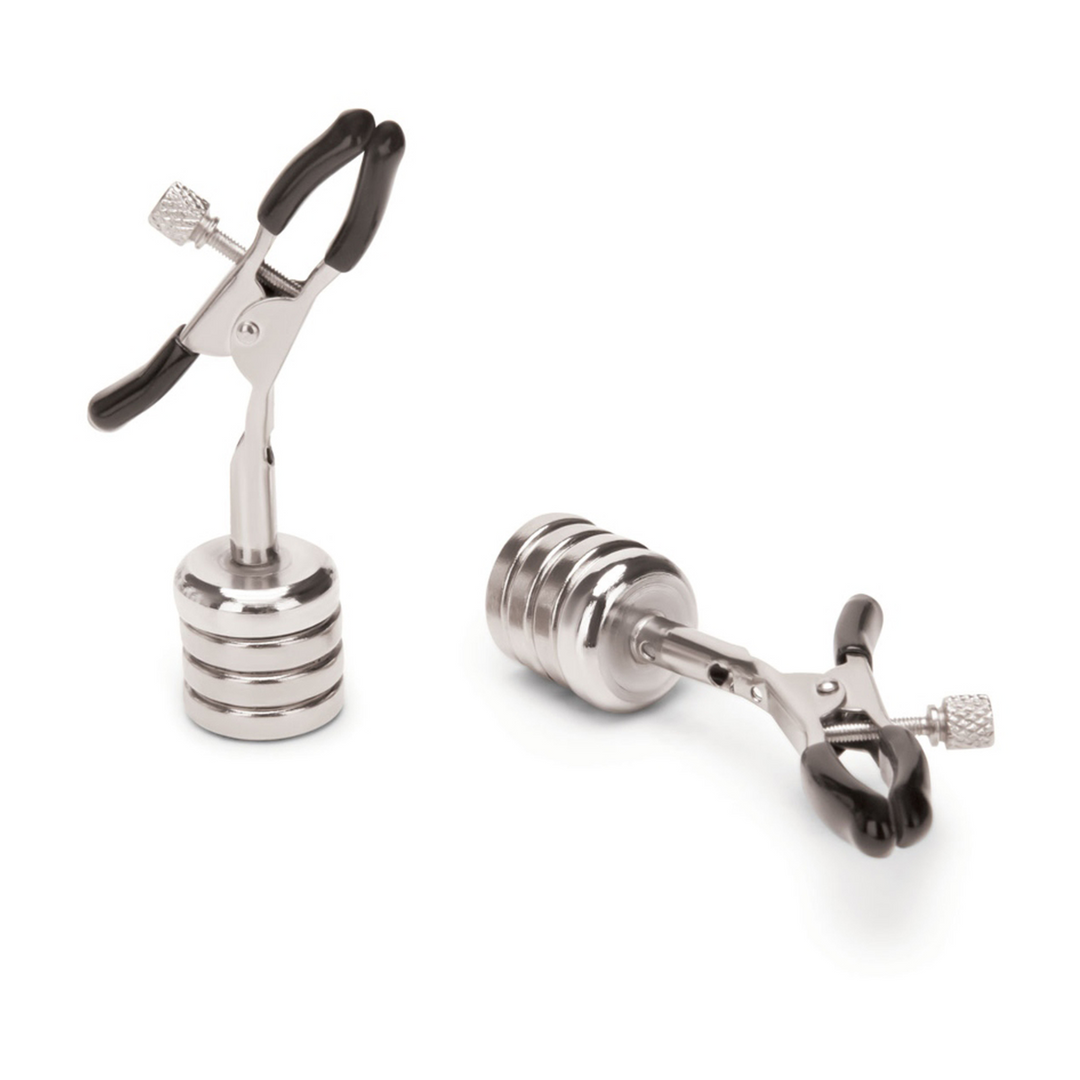 Nipple Clips with Magnetic Weights – Silver