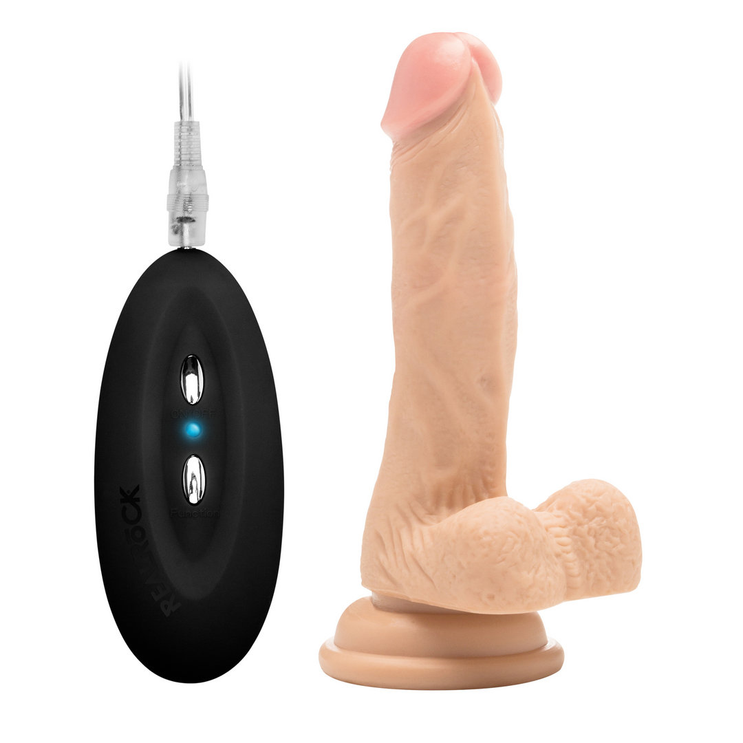 Pene Realista Vibrante con Escroto - 7 / 18 cm