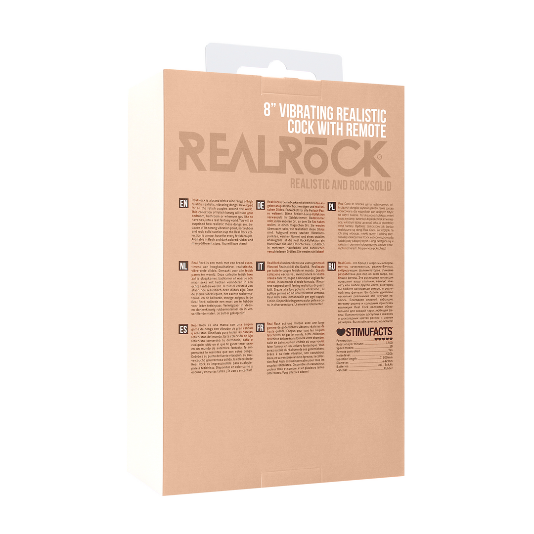 Vibrerende Realistische Cock met Scrotum – 8 / 20 cm