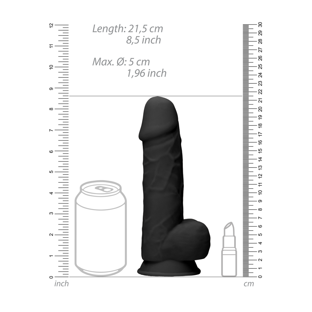 Siliconen Dildo met Ballen – 9 / 21,6 cm