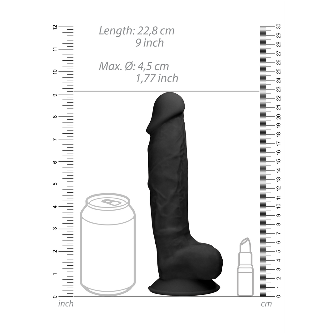 Siliconen Dildo met Ballen – 9 / 23 cm