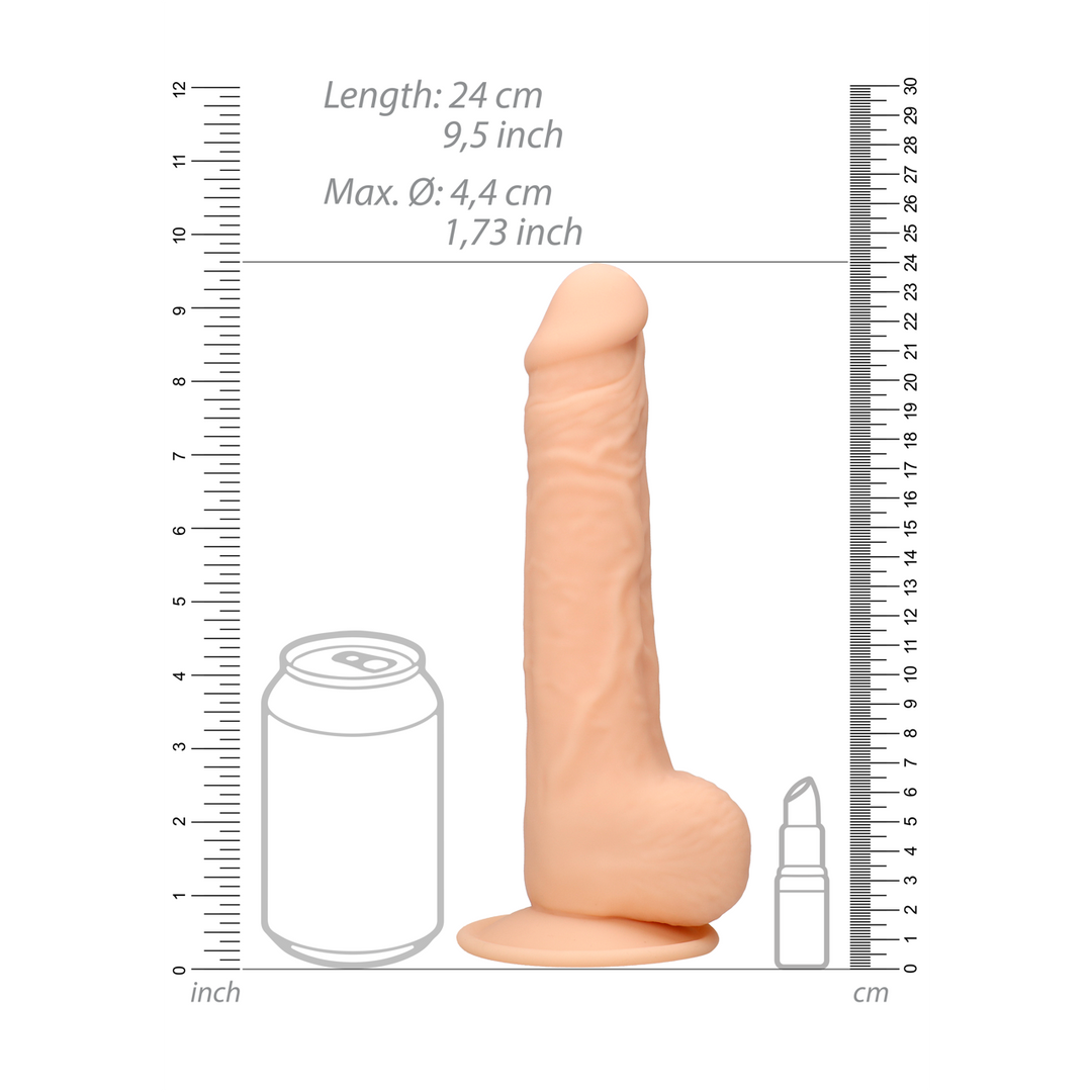 Siliconen Dildo met Ballen – 9 / 24 cm