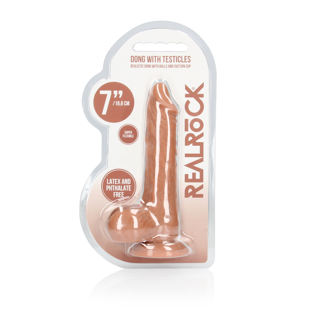 Dildo ar sēkliniekiem - 7 / 17 cm