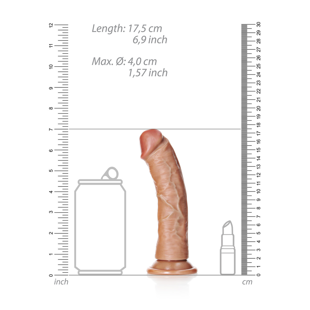 Gebogen Realistische Dildo met Zuignap – 6 / 15,5 cm