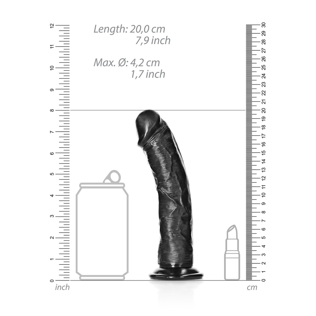 Gebogen Realistische Dildo met Zuignap – 7 / 18 cm