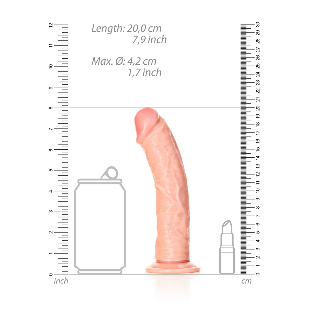 Gebogen Realistische Dildo met Zuignap – 7 / 18 cm