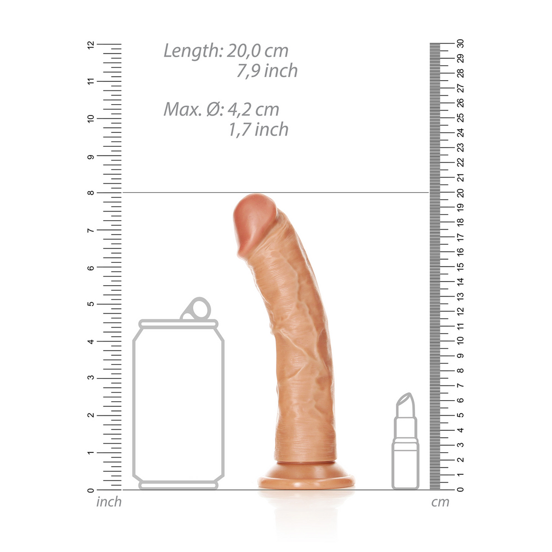 Gebogen Realistische Dildo met Zuignap – 7 / 18 cm