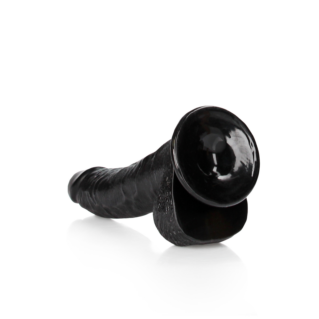 Gekromde Realistische Dildo met Ballen en Zuignap – 8 / 20,5 cm