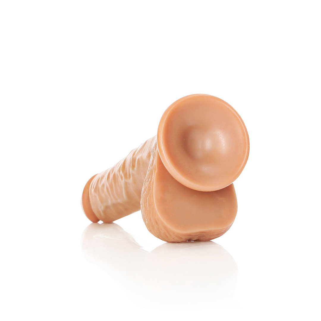 Rechtdoor Realistische Dildo met Ballen en Zuignap – 7 / 18 cm