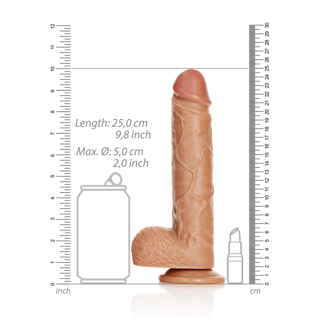 Straight Realistic Dildo with Balls and Suction Cup – 9 / 23 cm