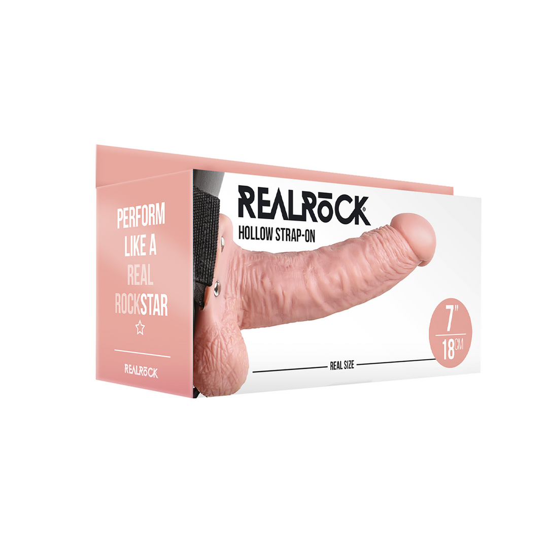 Hollow Strap-On met Ballen – 7 / 18 cm