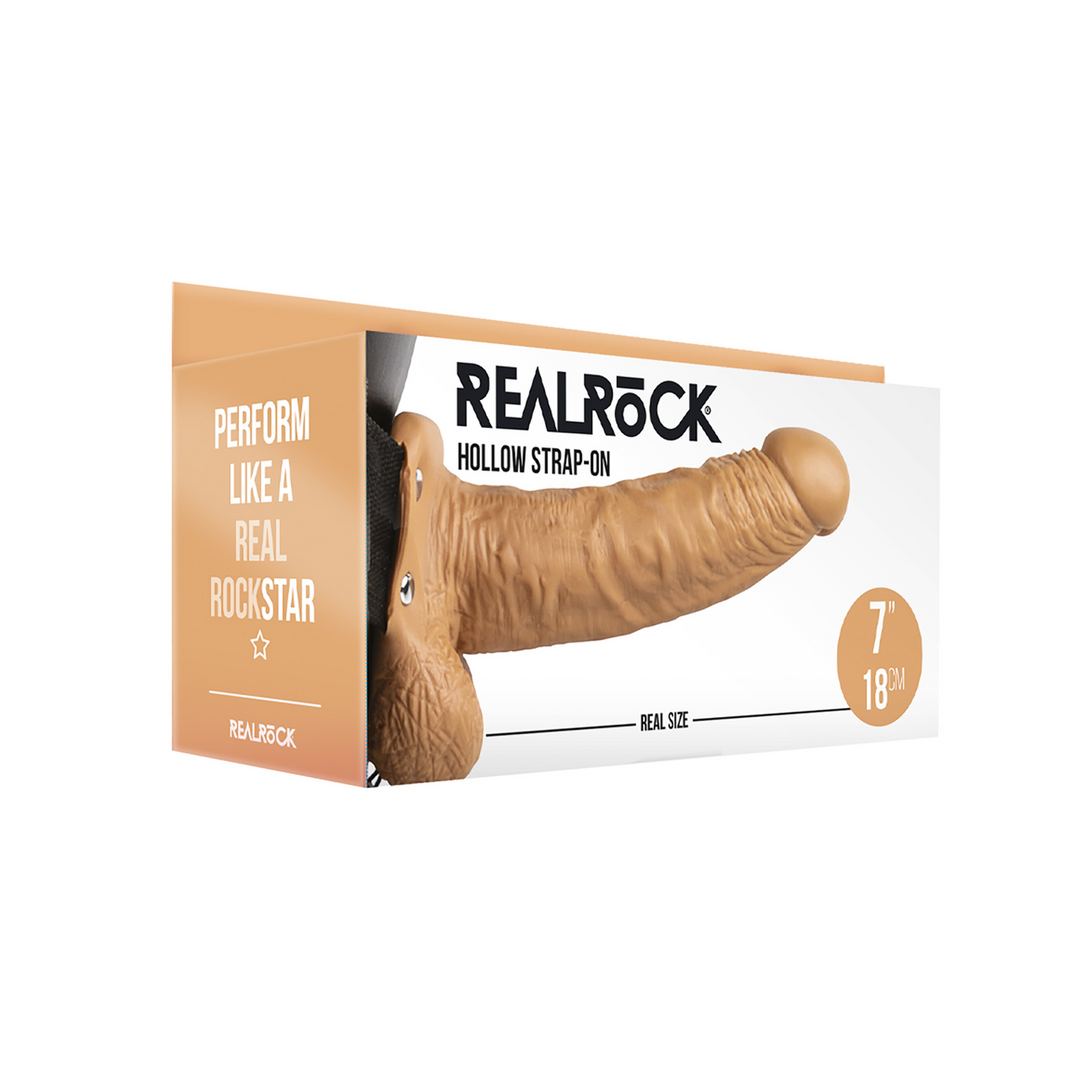 Hollow Strap-On met Ballen – 7 / 18 cm
