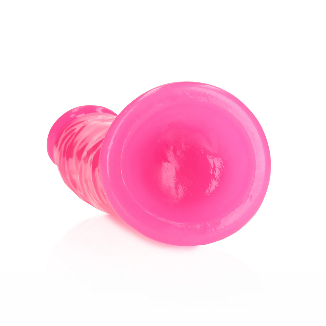 Slim Realistic Dildo met Zuignap – Glow in the Dark – 6” / 15,5 cm