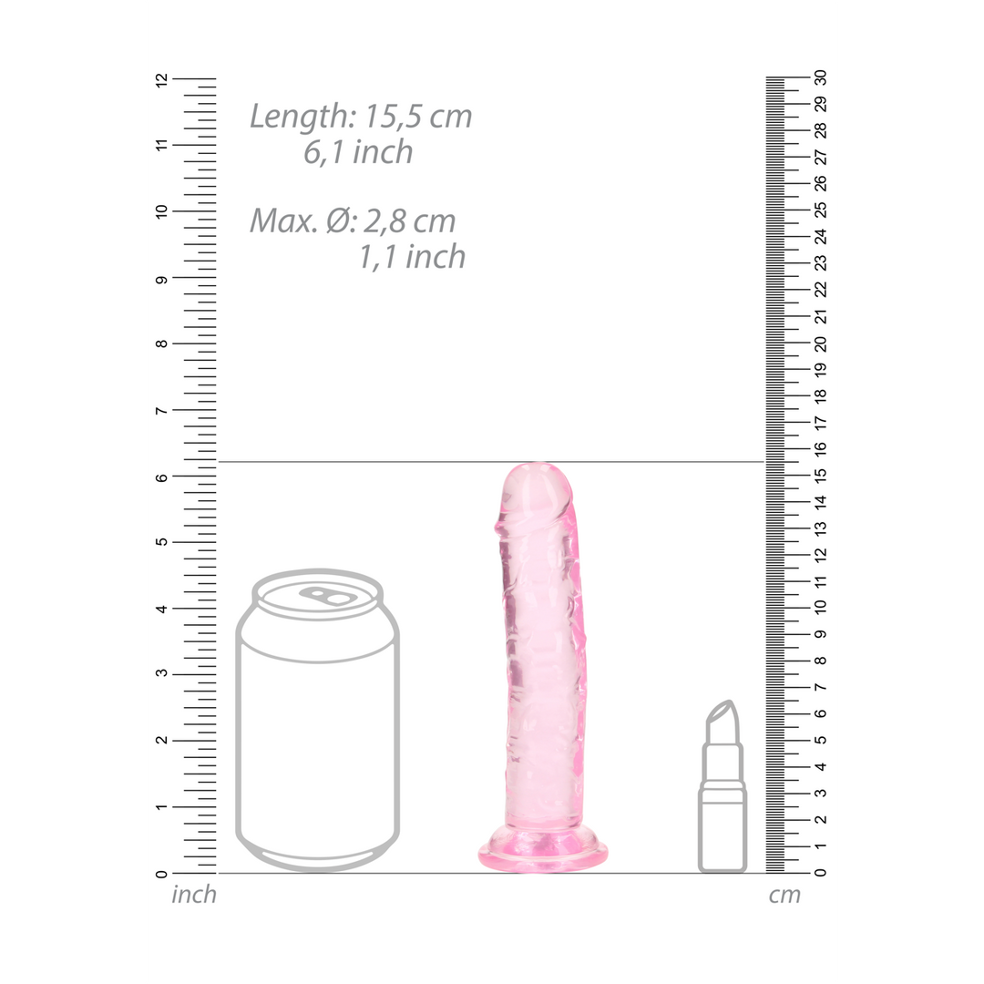Rechtdoor Realistische Dildo met Zuignap – 6” / 14,5