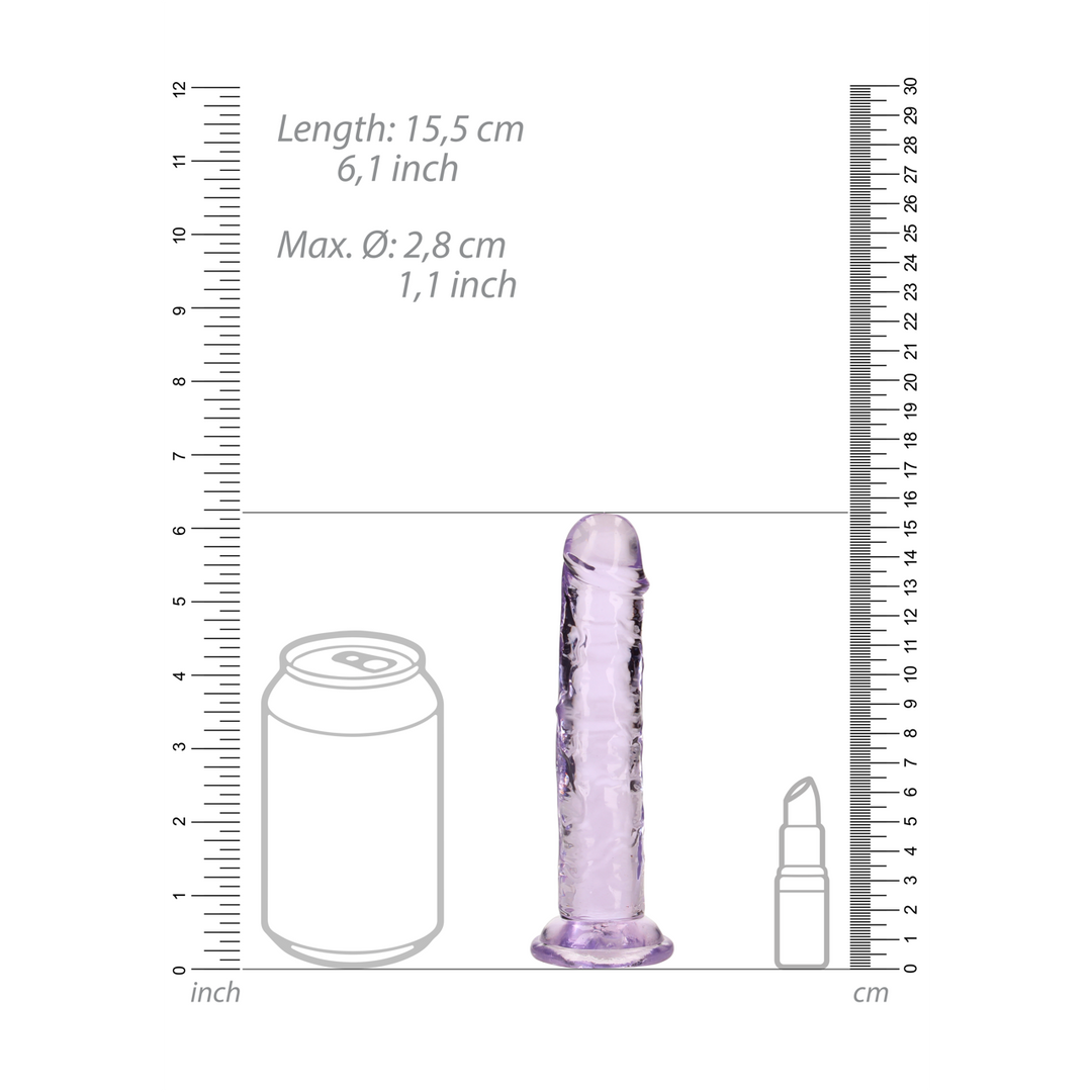 Rechtdoor Realistische Dildo met Zuignap – 6” / 14,5