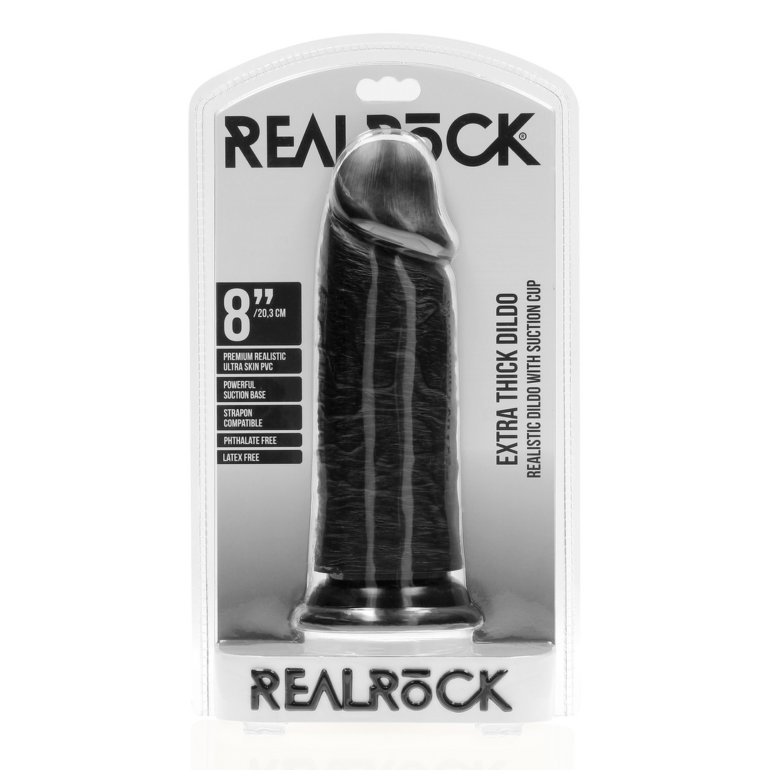 Extra Dikke Recht zonder Ballen 8 / 20,3 cm – Zwart