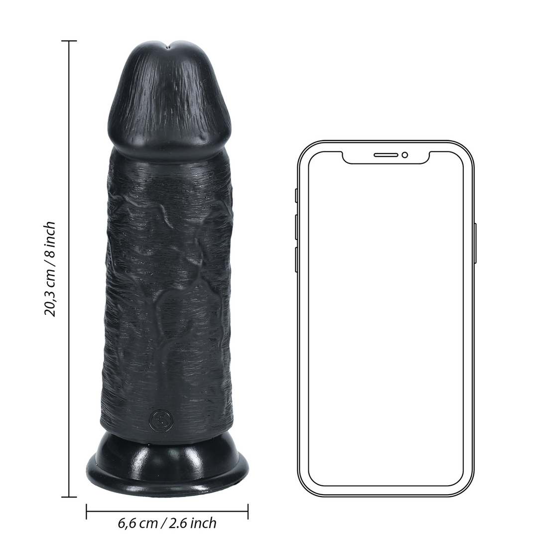 Extra Dikke Recht zonder Ballen 8 / 20,3 cm – Zwart