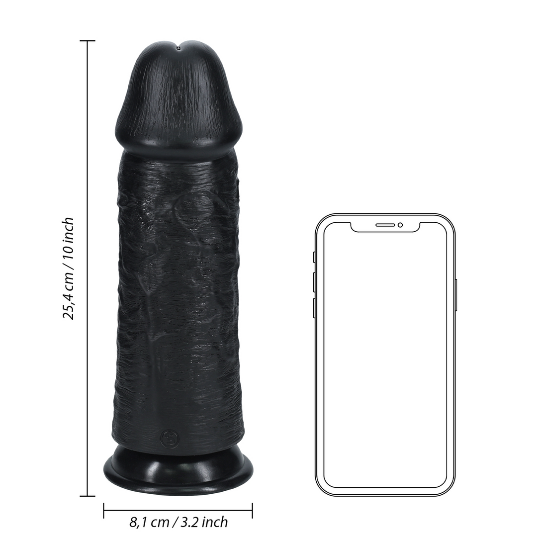 Extra Dikke Recht zonder Ballen 10 / 25,4 cm – Zwart