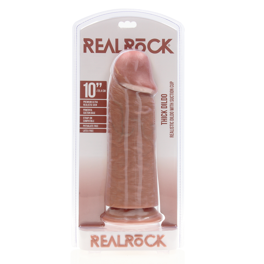 Extra Dikke Straight zonder Balls 10 / 25,4 cm – Tan