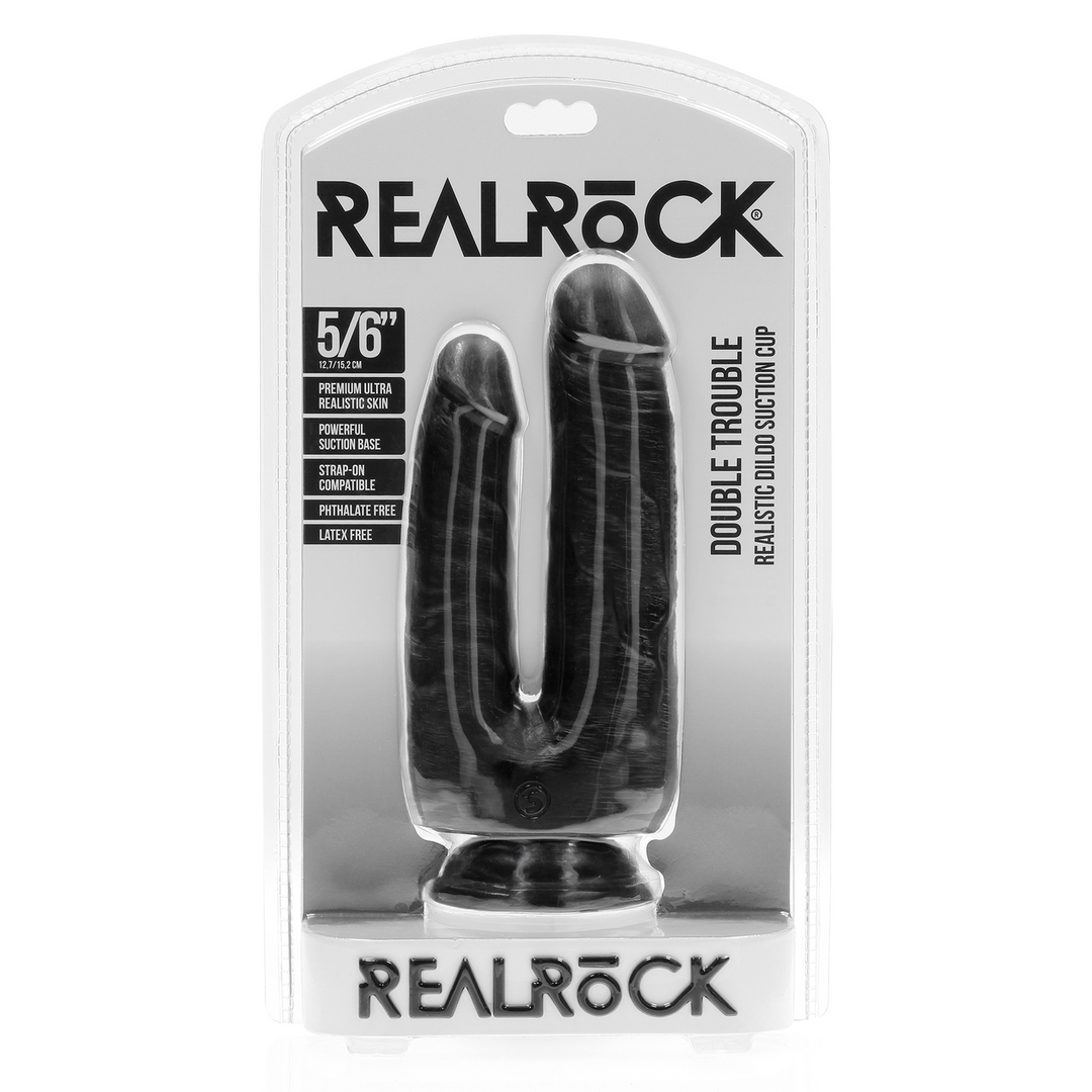 Double Trouble Dildo 5/6 – 12,7/15,2 cm – Zwart