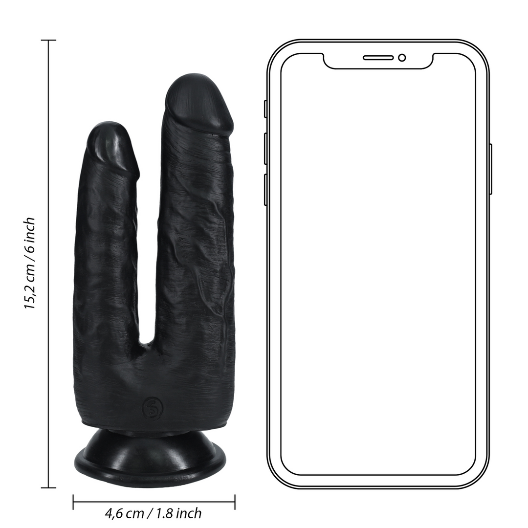 Double Trouble Dildo 5/6 – 12,7/15,2 cm – Zwart
