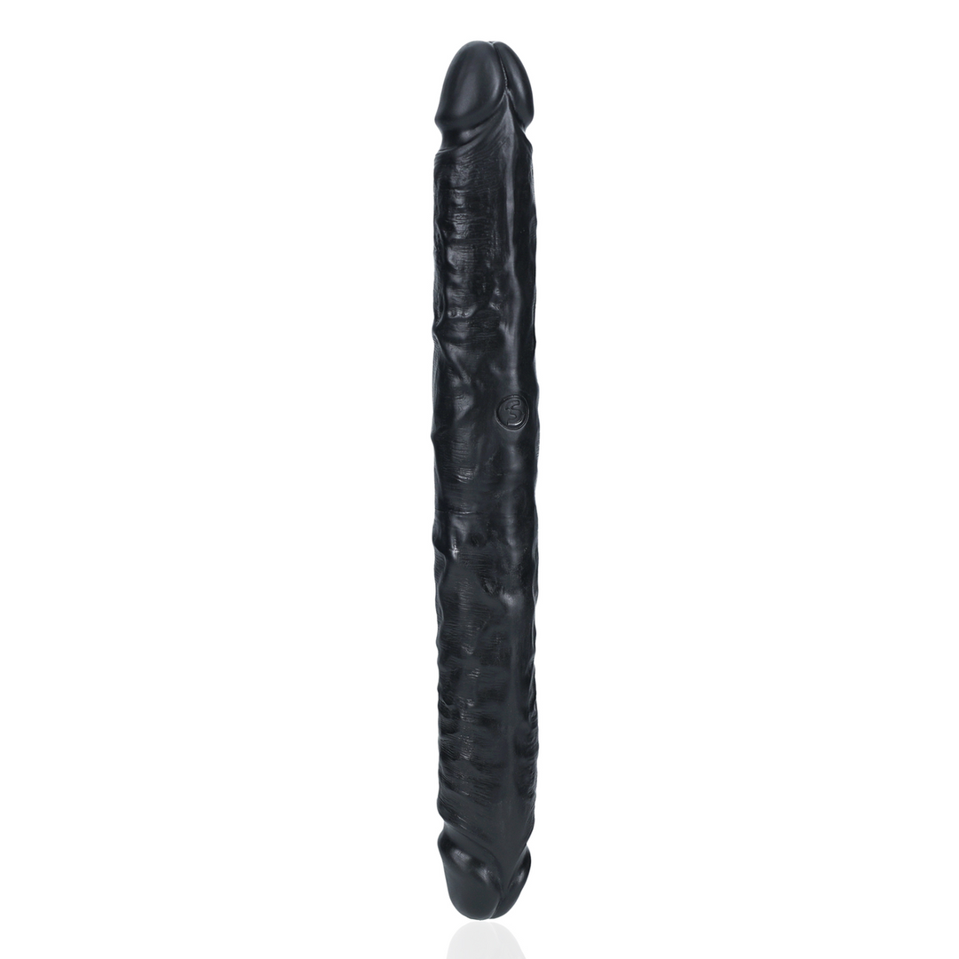Dildo Doble Punta Delgado 12 / 30,5 cm - Negro