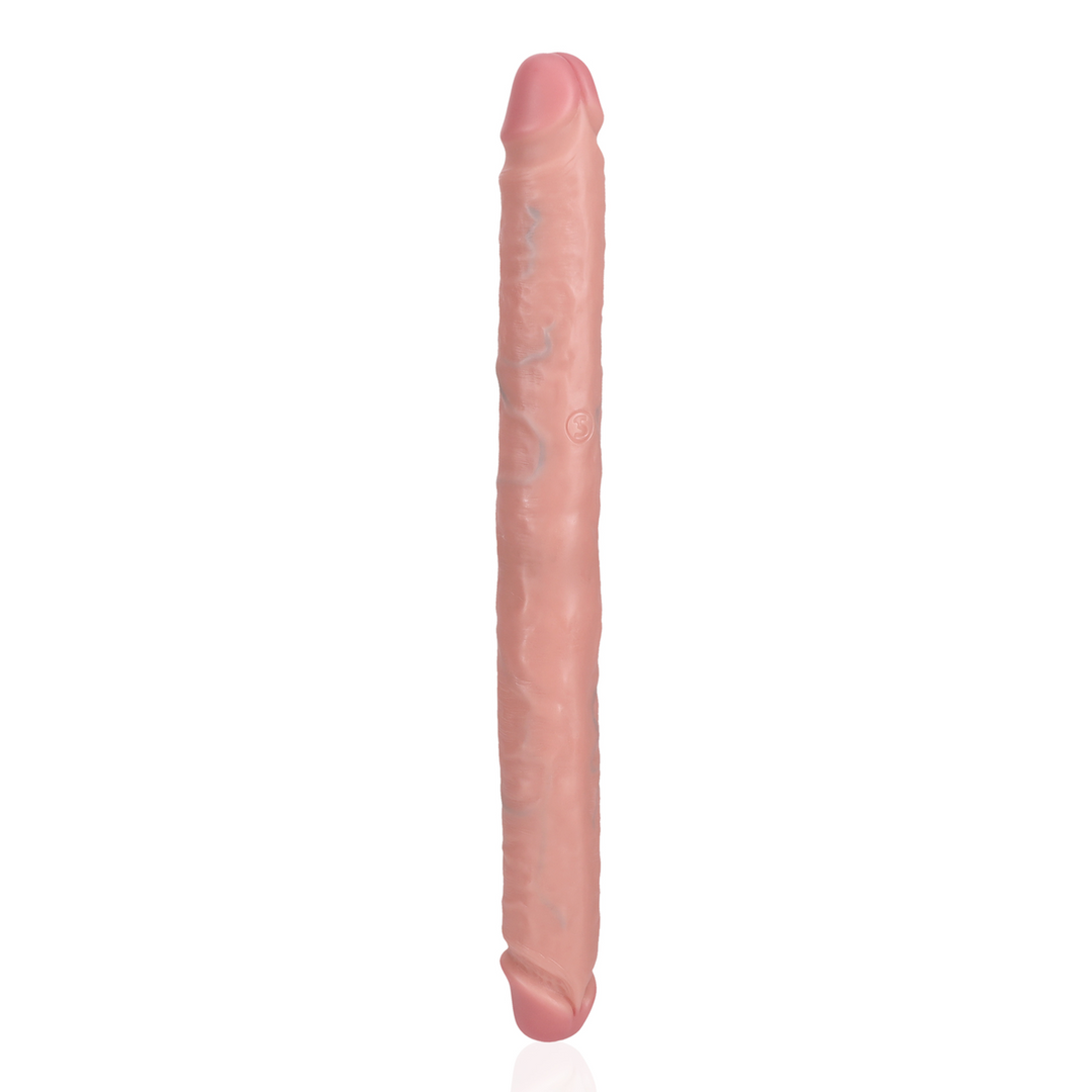Dildo Doble Punta Delgado 14 / 35,6 cm - Carne