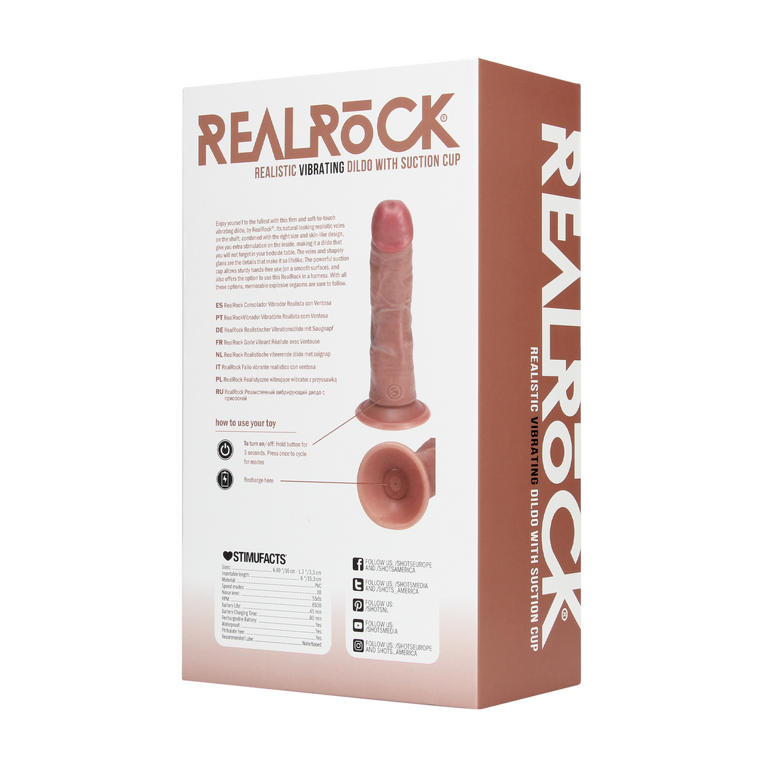 Vibrerende Reguliere Gebogen Cock – 6 / 15,5 cm – Tan