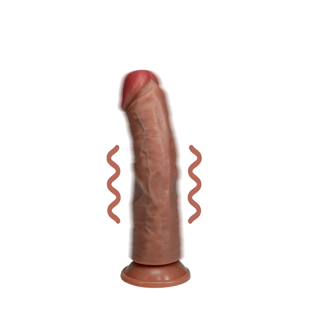Vibrador Regular Curvado - 6 / 15,5 cm - Tan