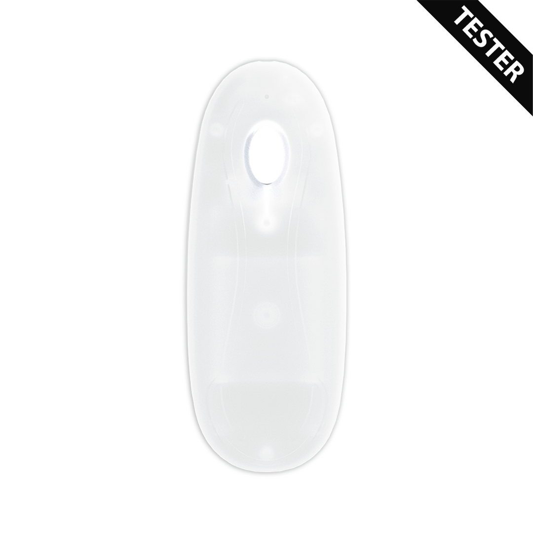 LED Vibrating Straight Cock – 6 / 15 cm – Transparent – Tester