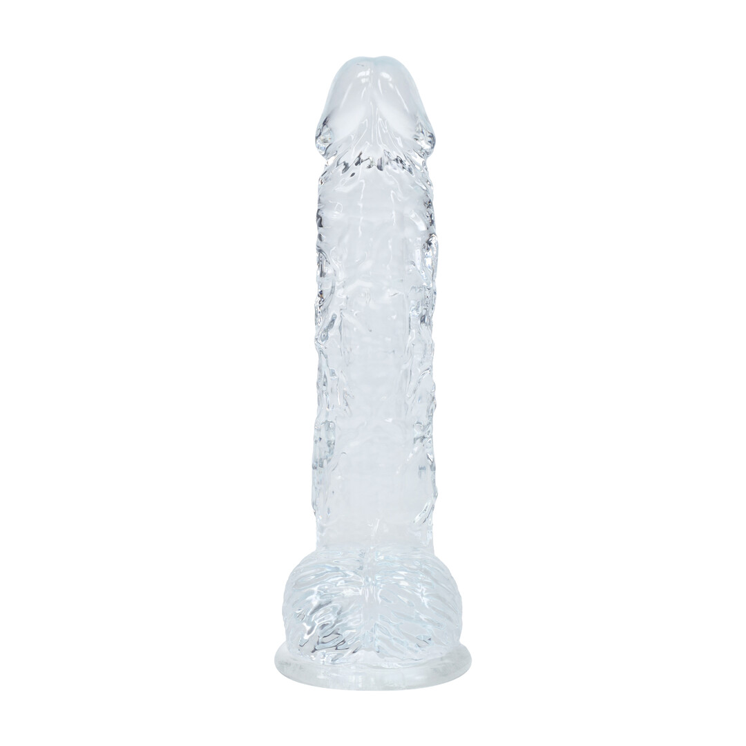 Realistische Dildo met Ballen – 5 / 12,7 cm – Transparant