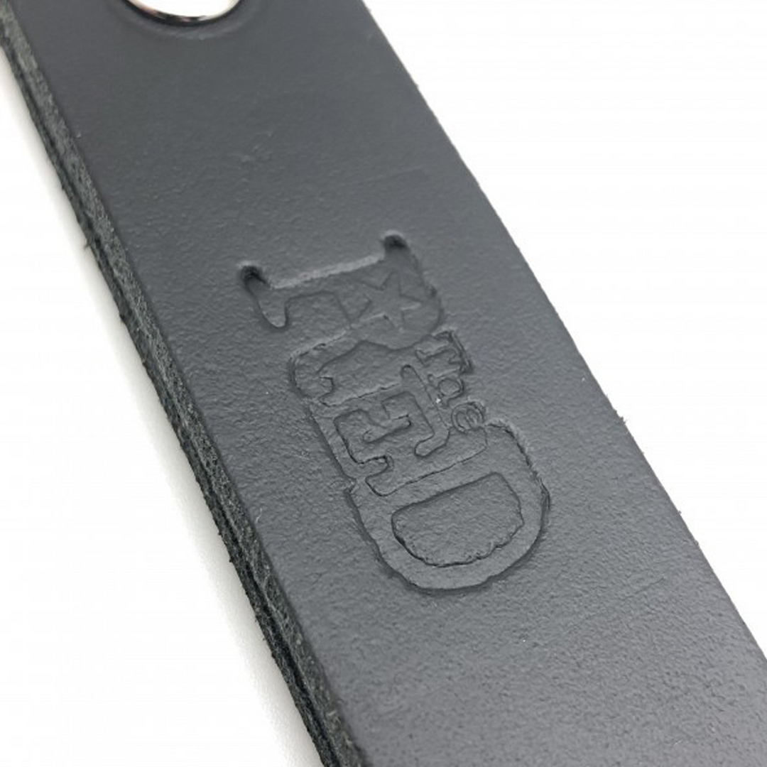 Ādas lāpstiņa ar 3 siksnām - 39,5 cm - Melna